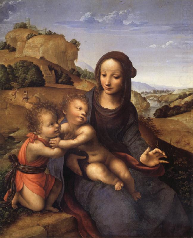 Madonna and Child with Infant St.Fohn, YANEZ DE LA ALMEDINA, Fernando